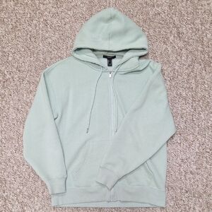Forever 21 Mint Green Zip-Up Sweater